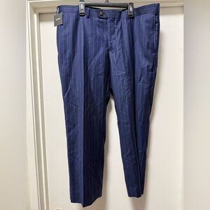 NWT Indochino 100% Wool Men's Navy Pinstripe Pants size 39” waist, 25.5” inseam